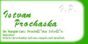 istvan prochaska business card